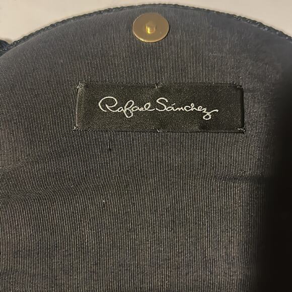 RAFEAL SANCHEZ Botanical Leaves Textured Vintage Shoulder /Cross Body Handbag - Picture 3 of 16